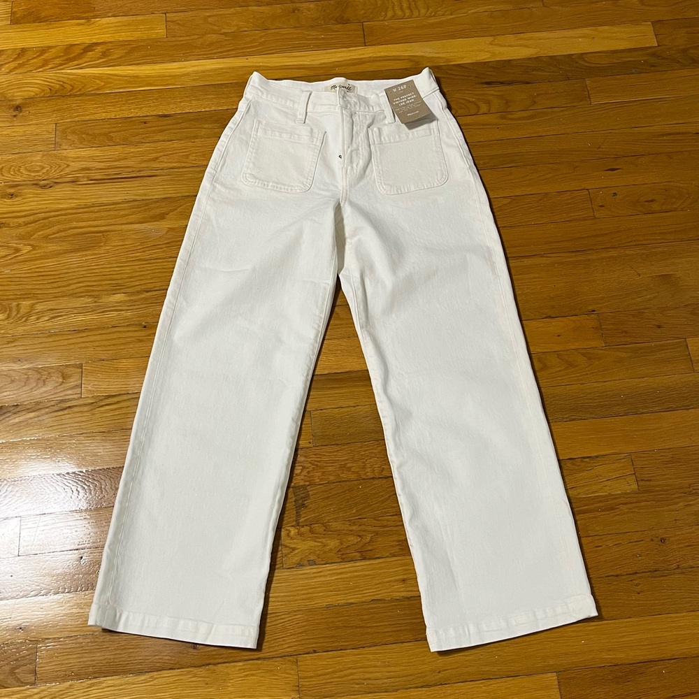 Madewell The Perfect Vintage Wide-Leg Jean in Tile White: Patch Pocket Edition - Picture 4 of 7